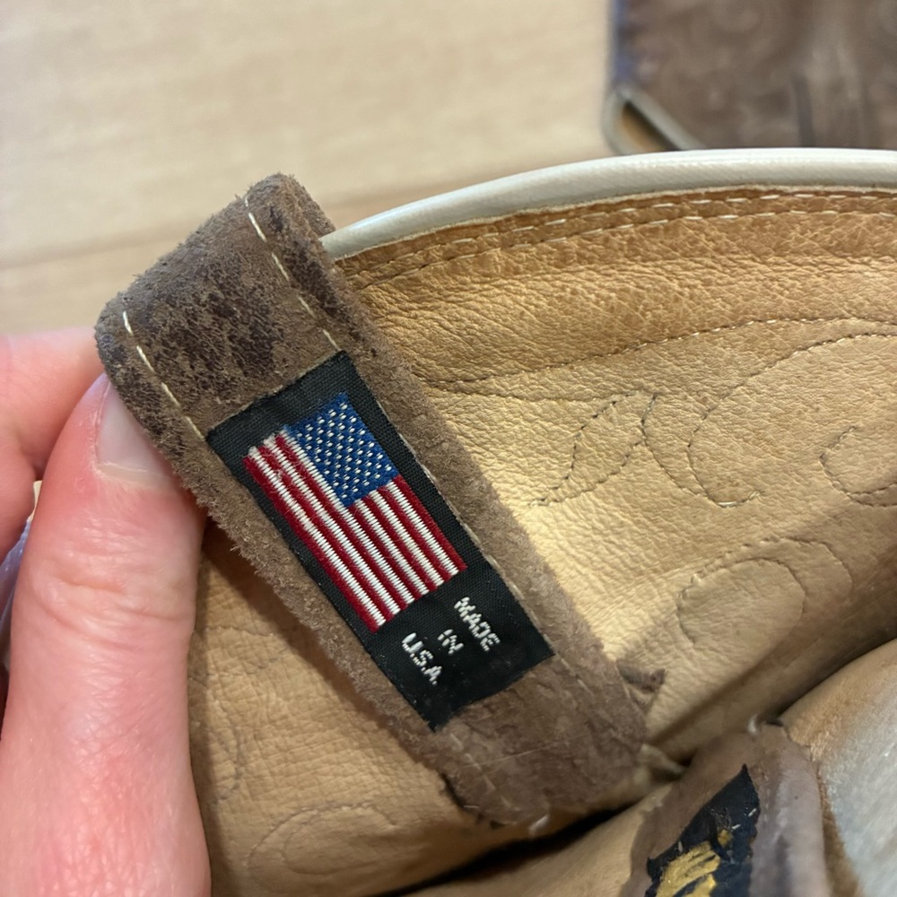 Dan Post Python Leather Brown Metallic Cowboy Boo… - image 4